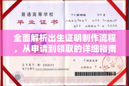 高港全面解析出生证明制作流程，从申请到领取的详细指南