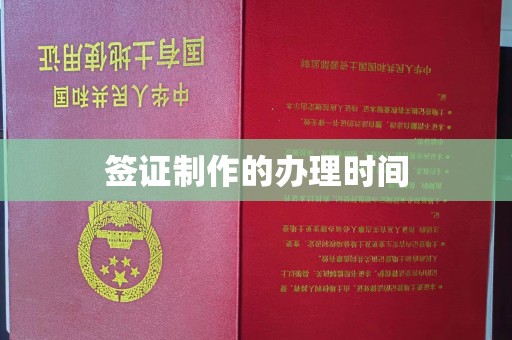 高港签证制作的办理时间