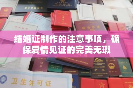 高港结婚证制作的注意事项，确保爱情见证的完美无瑕