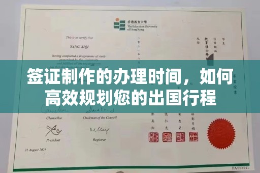 高港签证制作的办理时间，如何高效规划您的出国行程