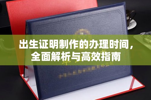 高港出生证明制作的办理时间，全面解析与高效指南