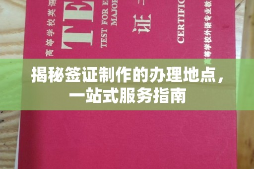 高港揭秘签证制作的办理地点，一站式服务指南