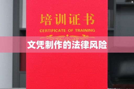 高港文凭制作的法律风险