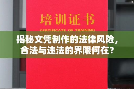 高港揭秘文凭制作的法律风险，合法与违法的界限何在？