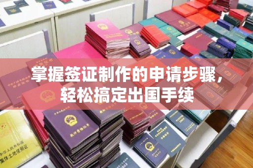高港掌握签证制作的申请步骤，轻松搞定出国手续