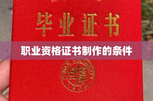 高港职业资格证书制作的条件