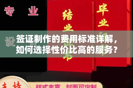 高港签证制作的费用标准详解，如何选择性价比高的服务？