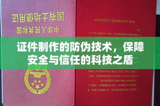 高港证件制作的防伪技术，保障安全与信任的科技之盾